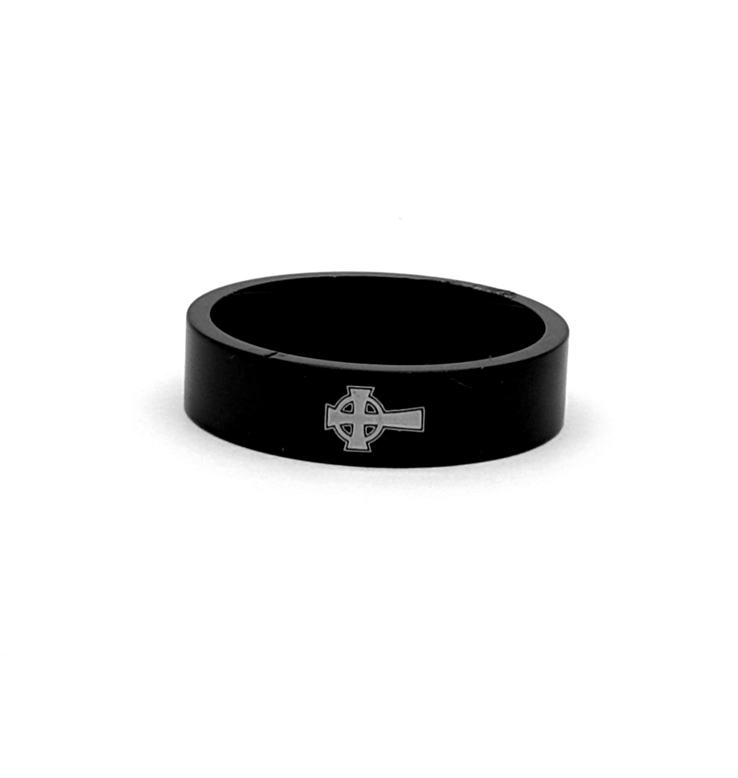 Rostfritt stål ring 6mm svart