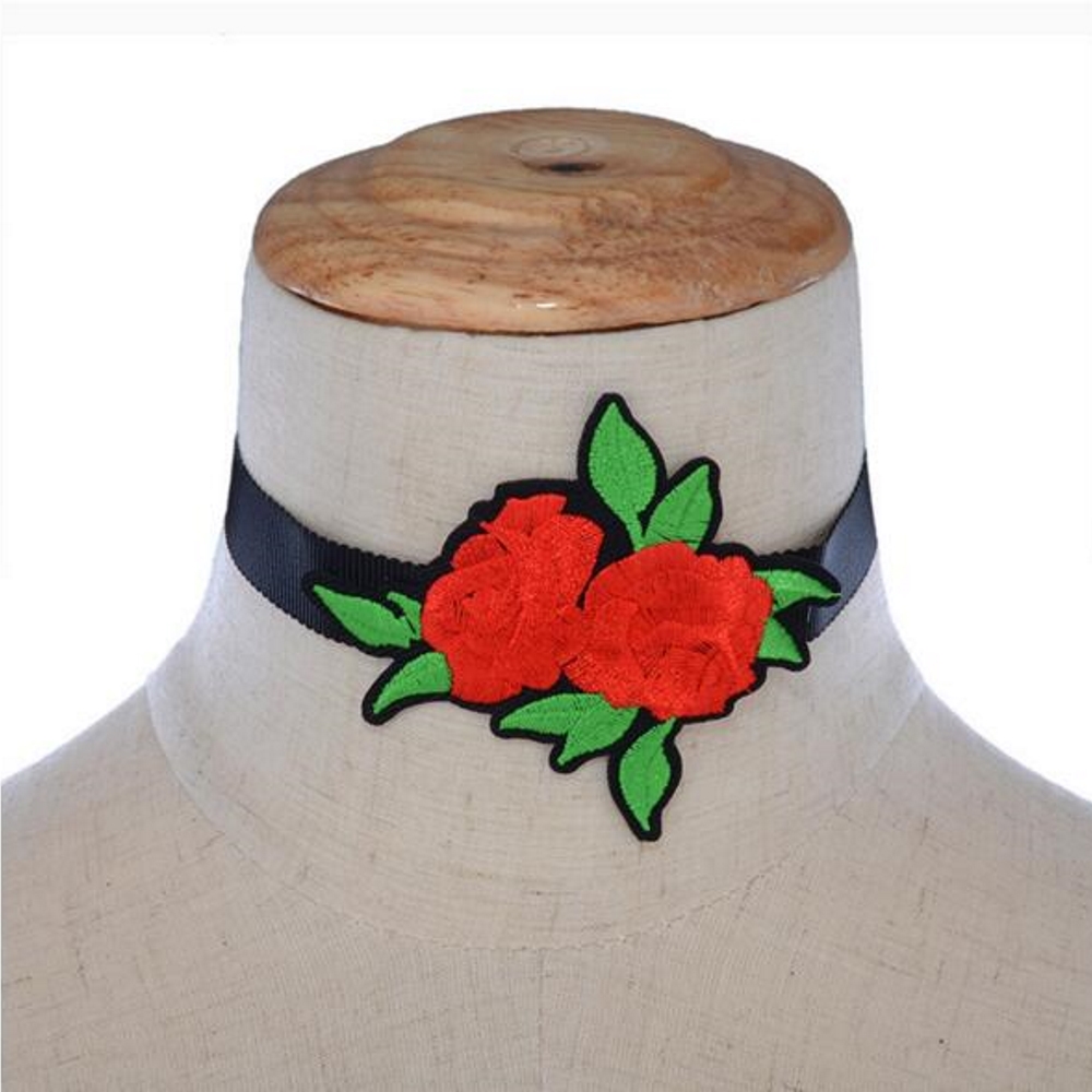 Halsband choker blomma - 3
