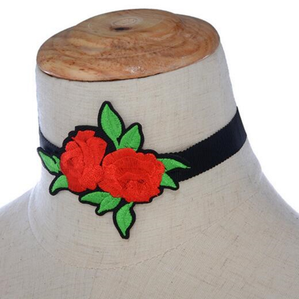 Halsband choker blomma - 5