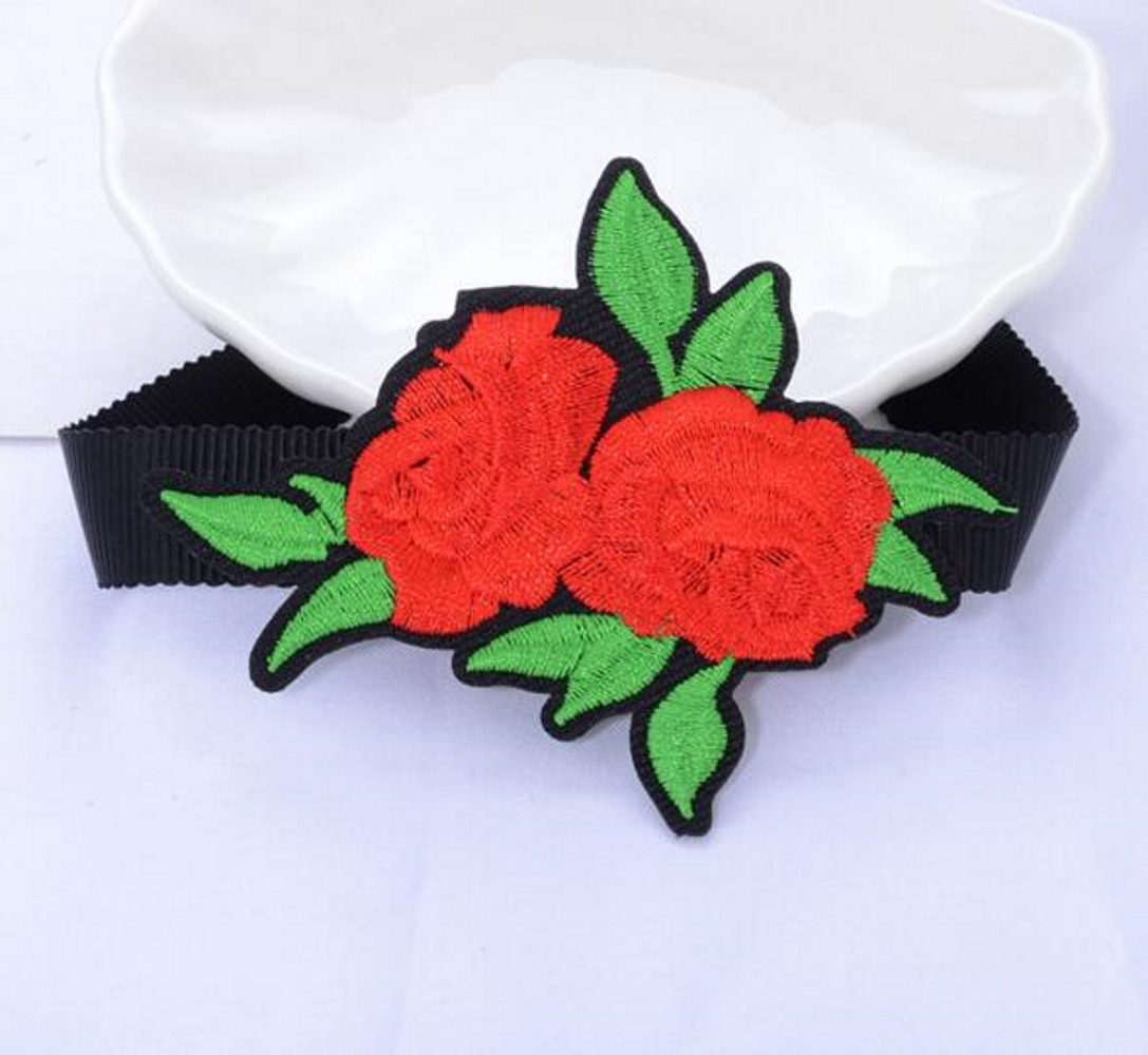 Halsband choker blomma - 4