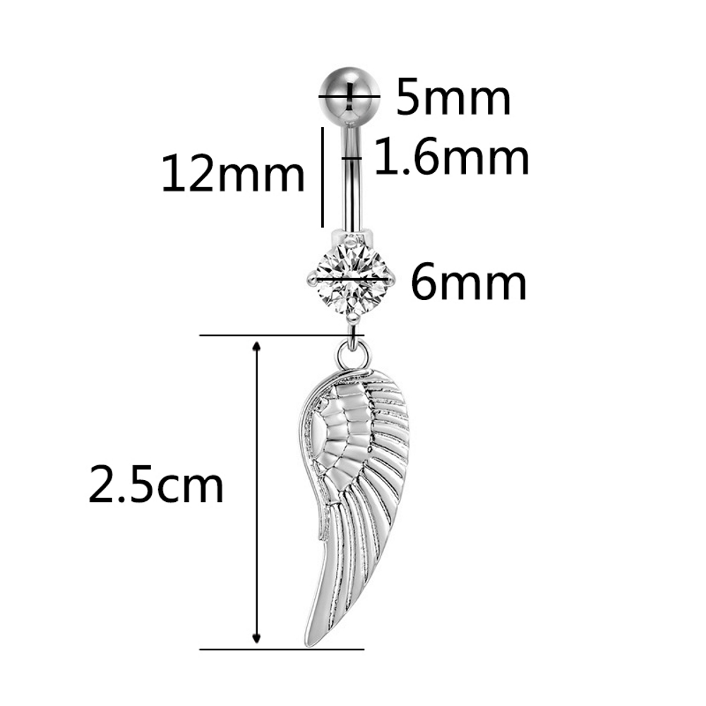 Bright CZ Diamond Flower Ring G23 Titanium NAVEL - 2