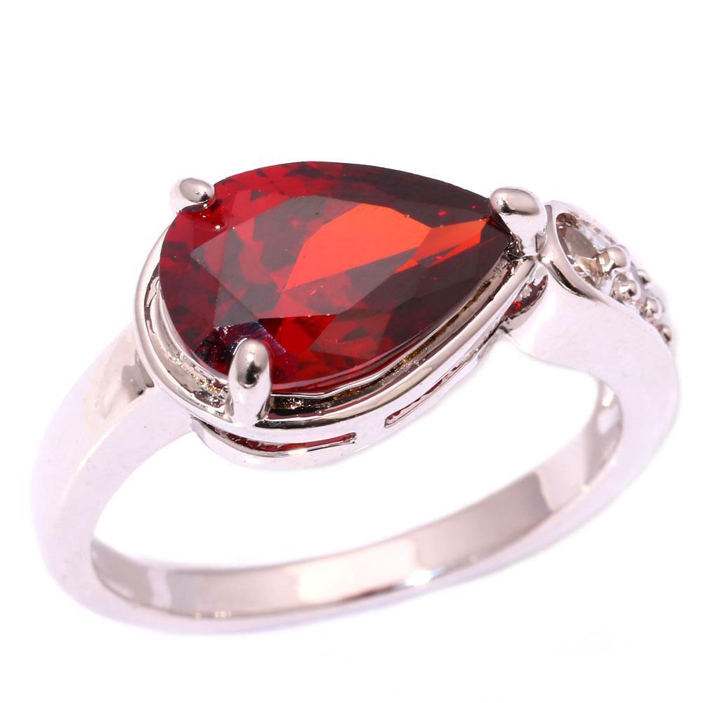 Silver FILLED RING Garnet