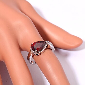 Silver FILLED RING Garnet