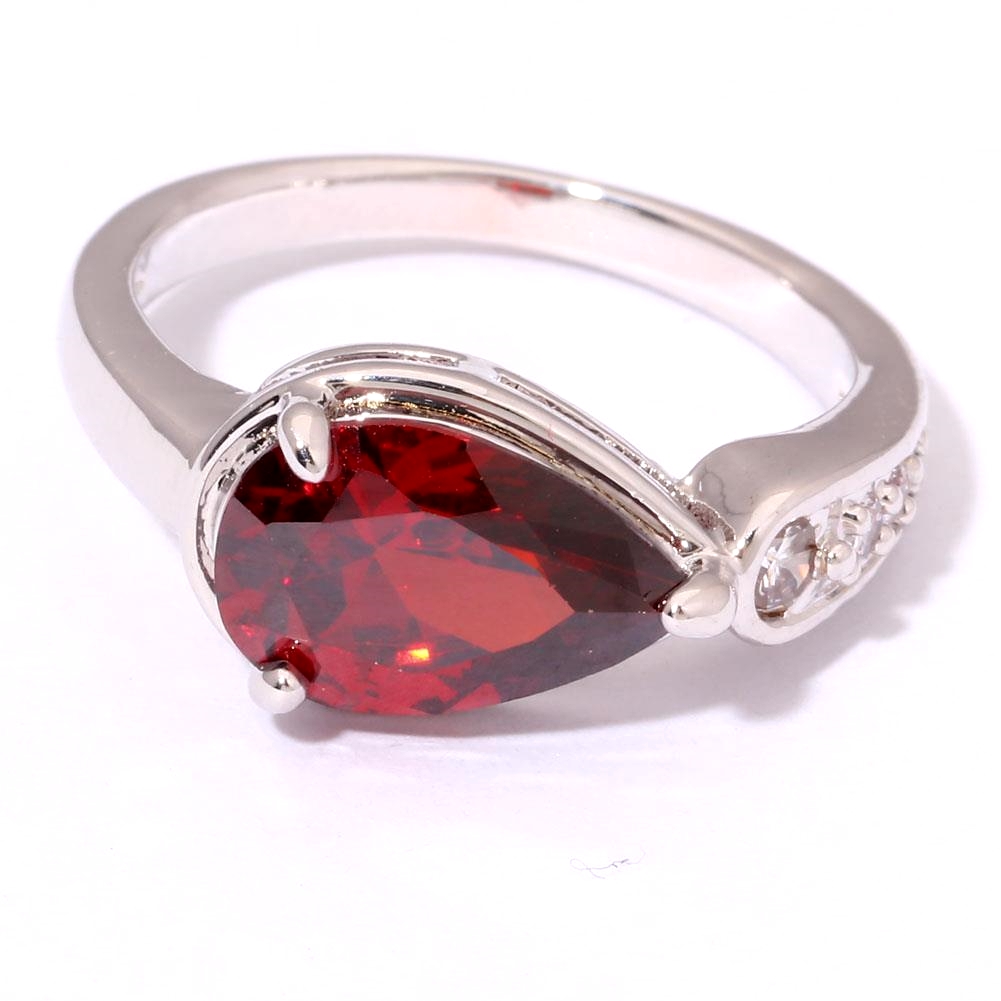 Silver FILLED RING Garnet - 3