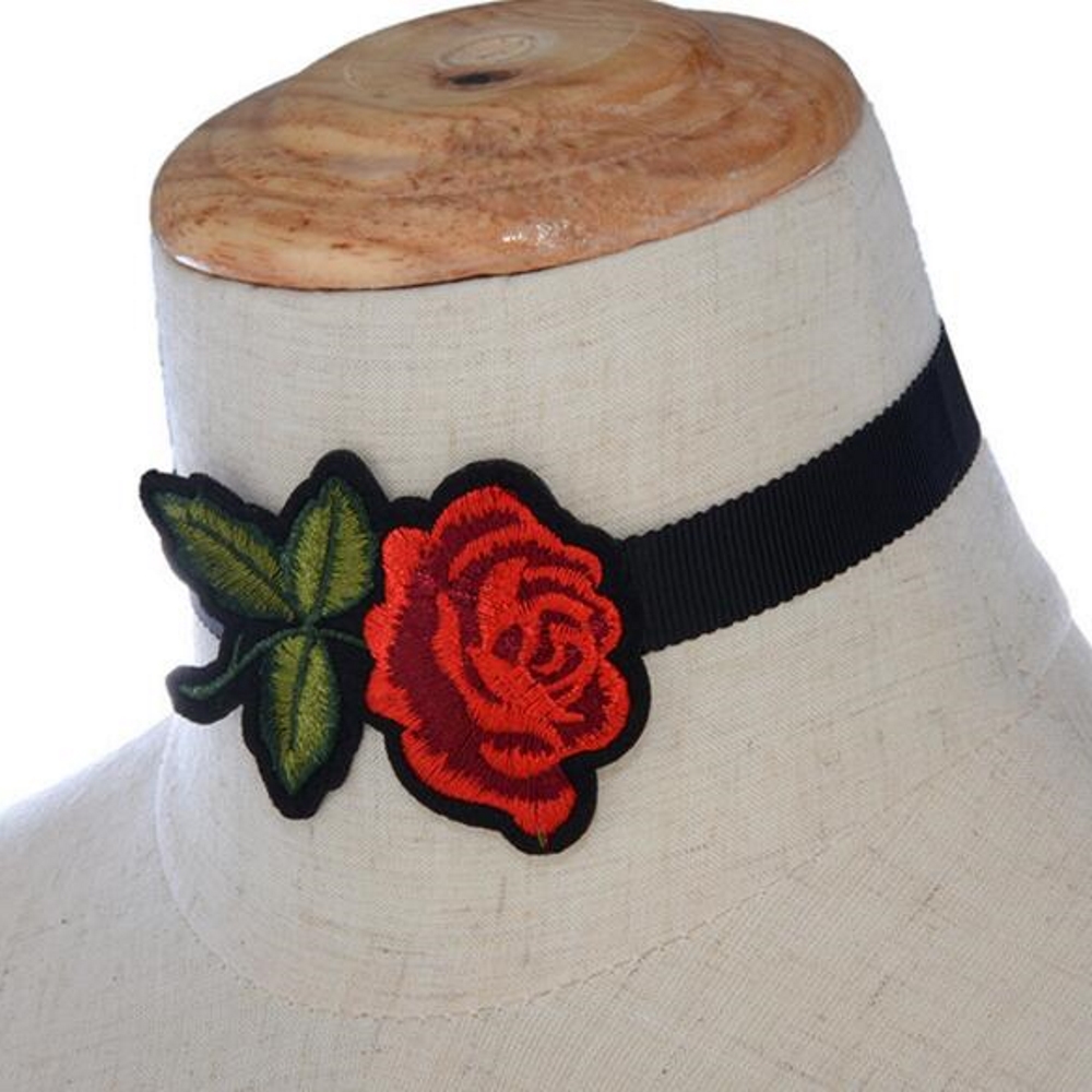 Halsband choker blomma - 3