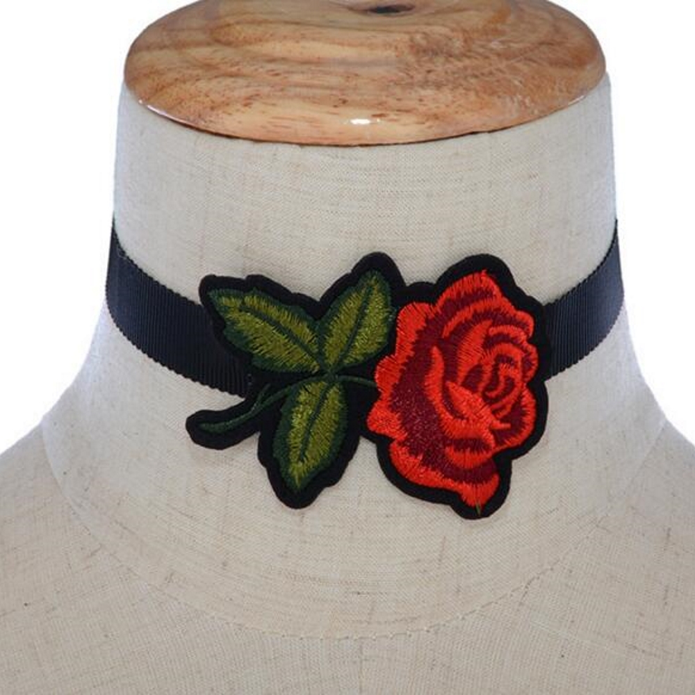 Halsband choker blomma - 5