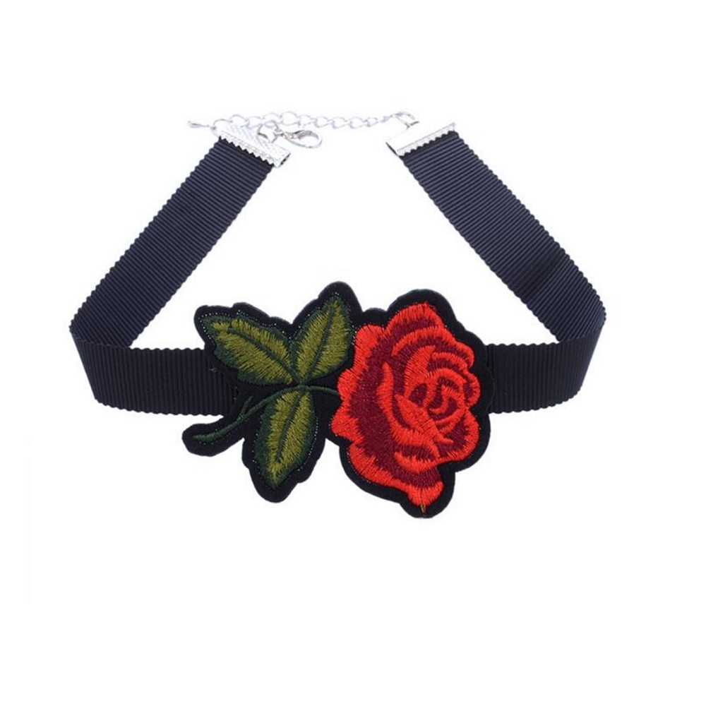 Halsband choker blomma - 4