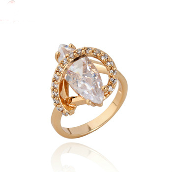 18K Guldfyllda Guld Filled gulddoublé Ring CZ