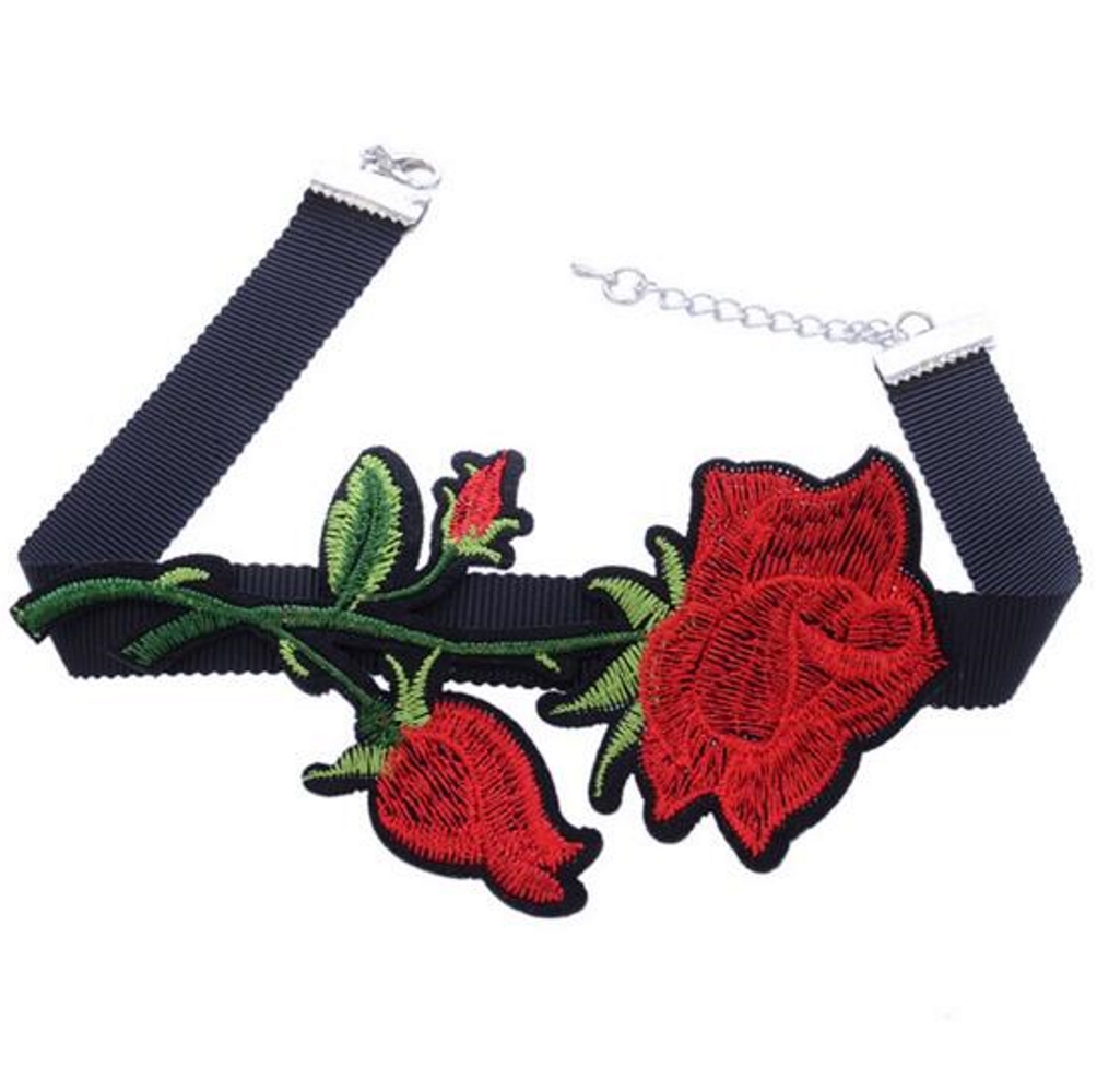 Halsband choker blomma - 3