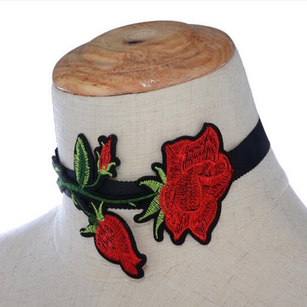 Halsband choker blomma - 2