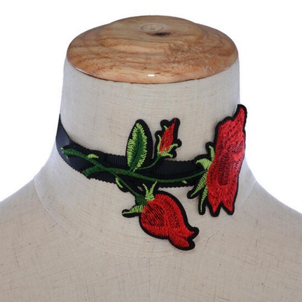 Halsband choker blomma - 5
