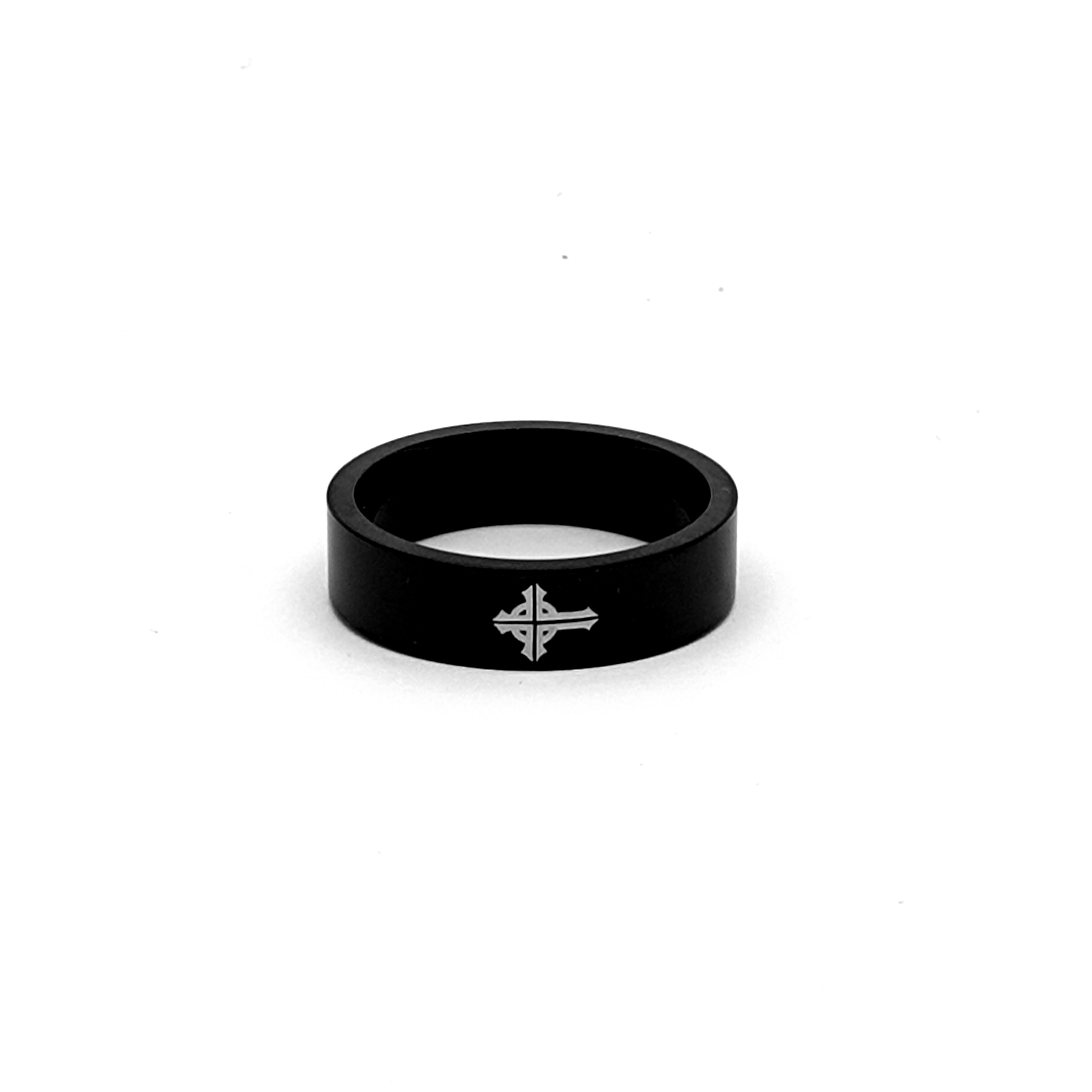 Rostfritt stål ring 6mm svart - 2