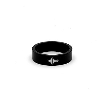 Rostfritt stål ring 6mm svart