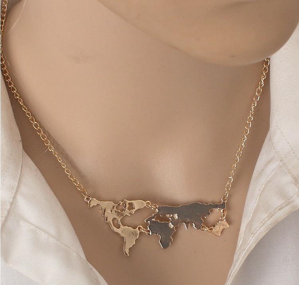 World Map Pendant Necklace  - 3