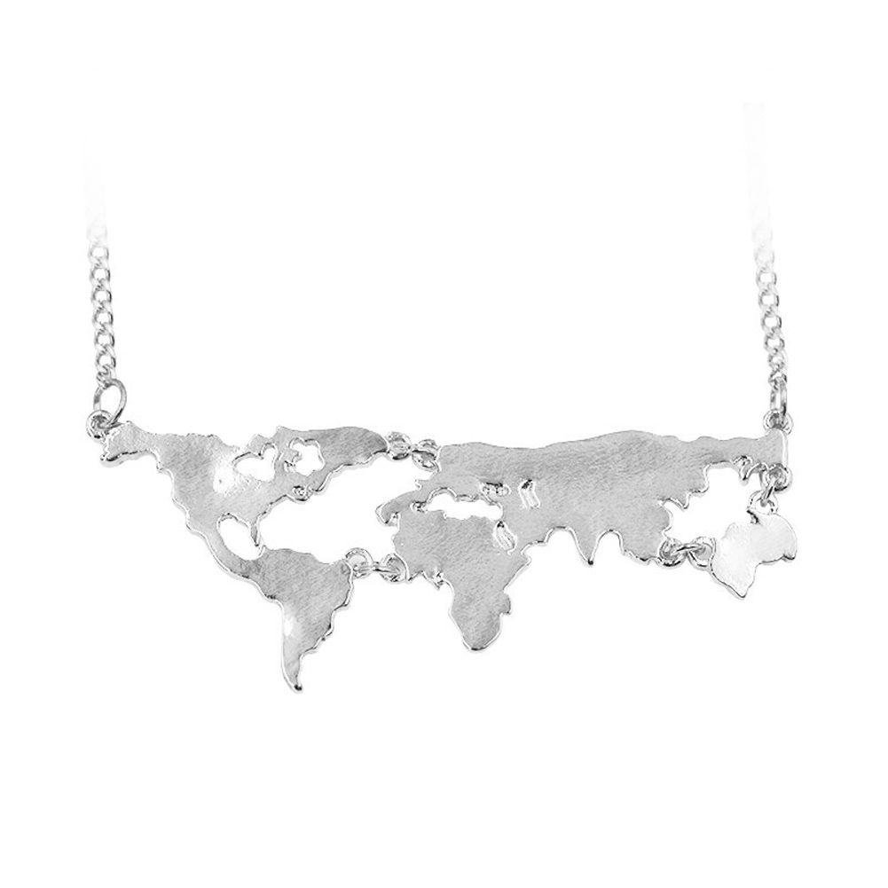 World Map Pendant Necklace  - 6