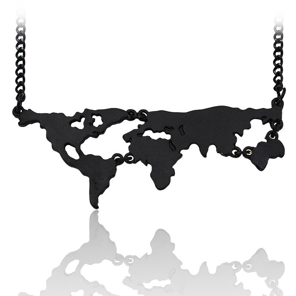 World Map Pendant Necklace  - 5