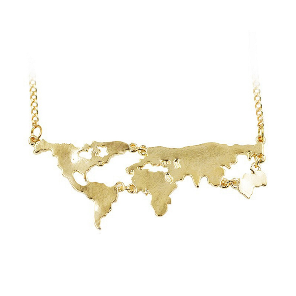 World Map Pendant Necklace  - 4