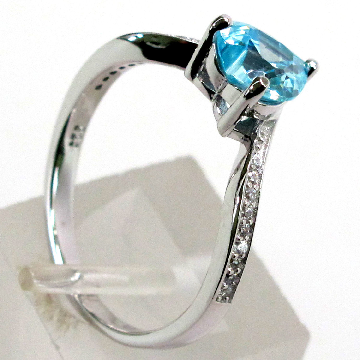 Silver FILLED RING Blue Sapphire  - 3