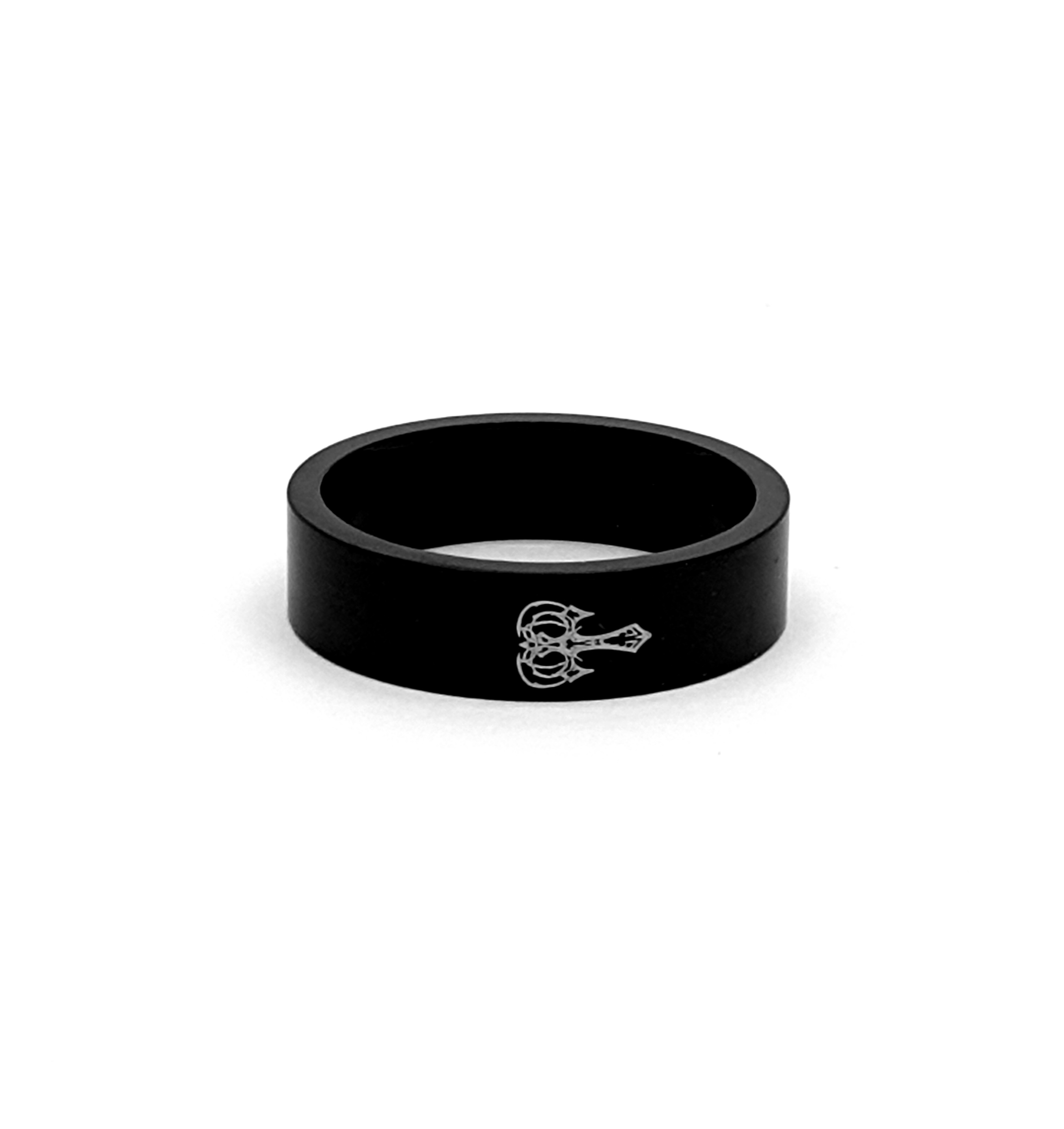 Rostfritt stål ring 6mm svart - 2