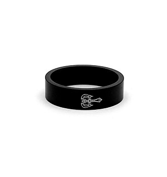Rostfritt stål ring 6mm svart