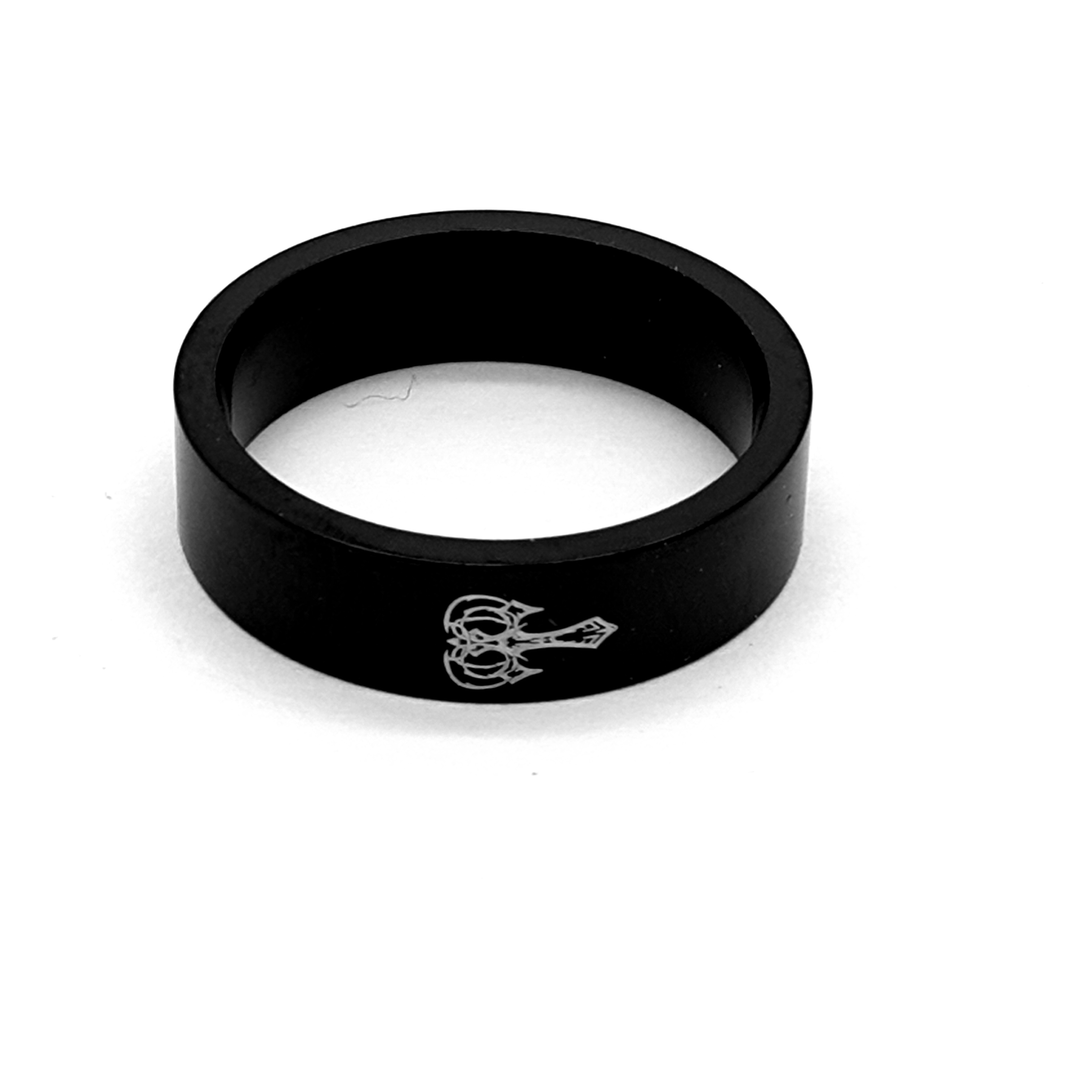Rostfritt stål ring 6mm svart