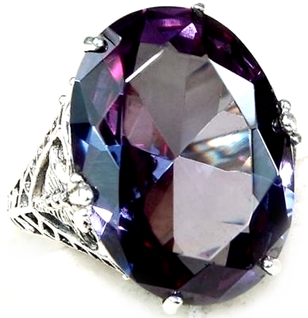 Silver FILLED RING Amethyst 