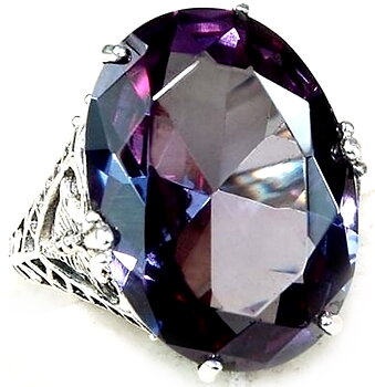 Silver FILLED RING Amethyst 