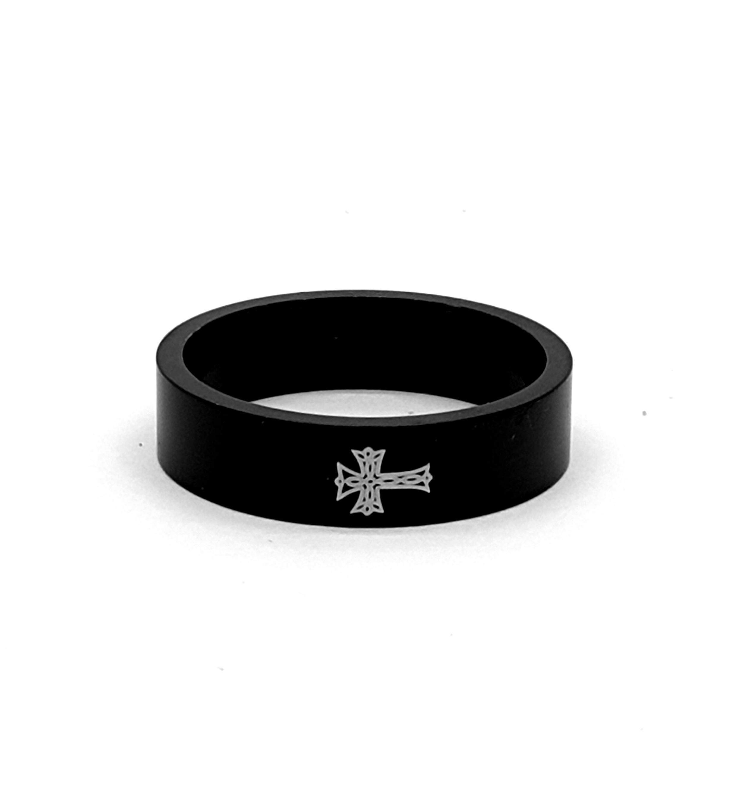 Rostfritt stål ring 6mm svart - 3