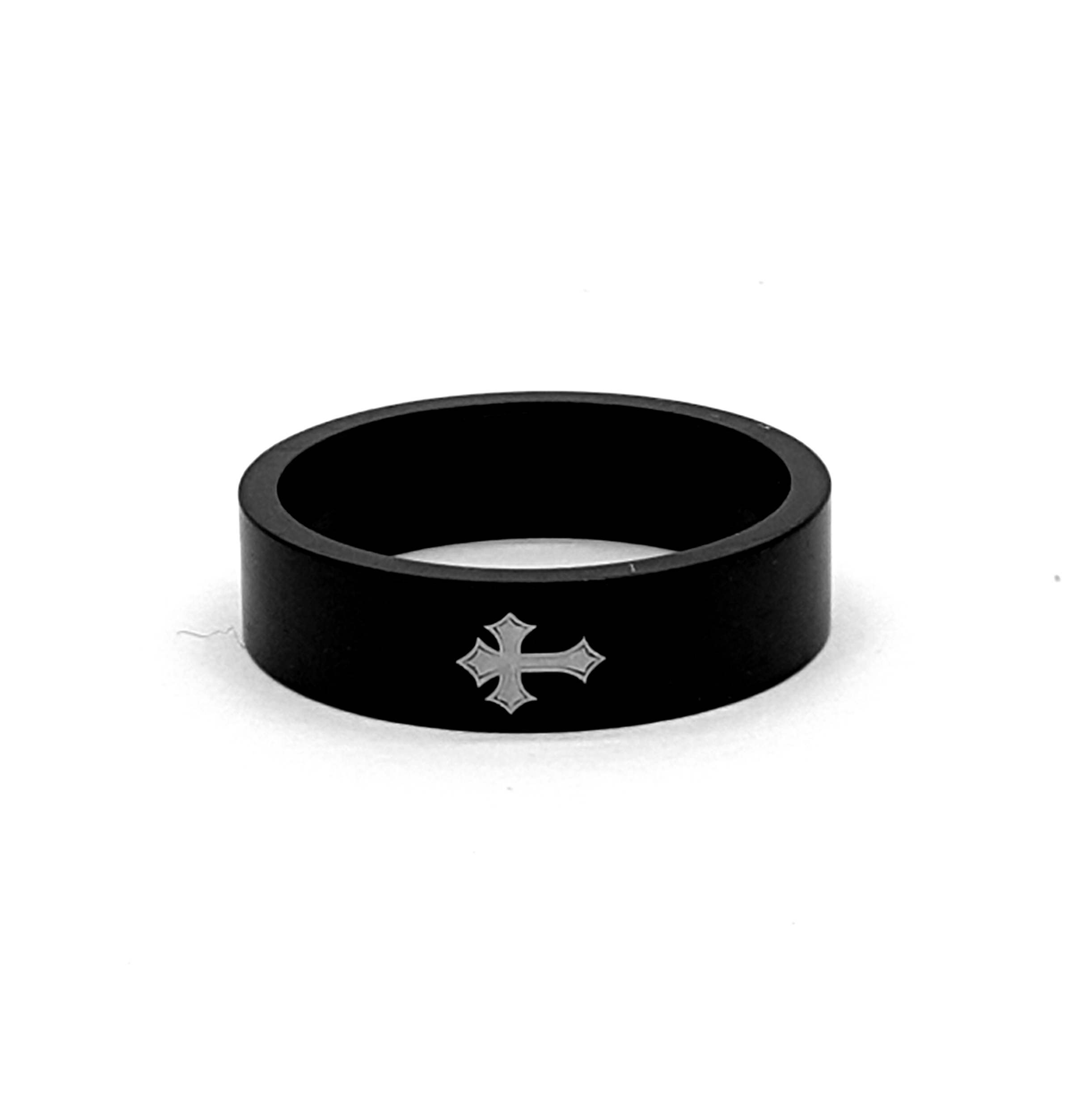 Rostfritt stål ring 6mm svart - 2