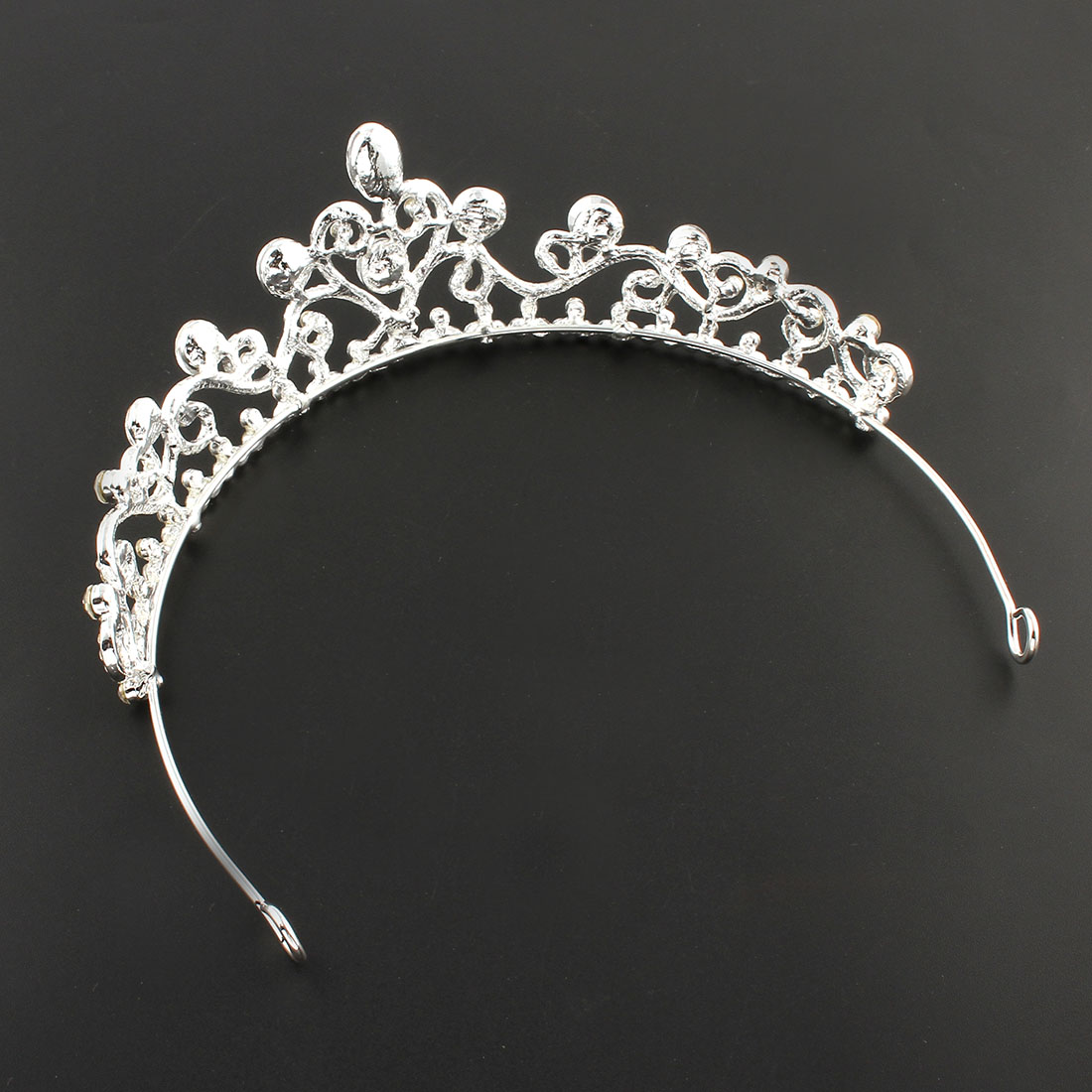 Kristall bröllop hår krona tiara - 4
