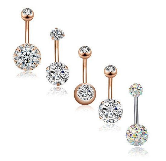 Navelpiercingar 5 st / set 