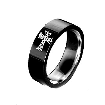 Rostfritt stål ring 6mm svart