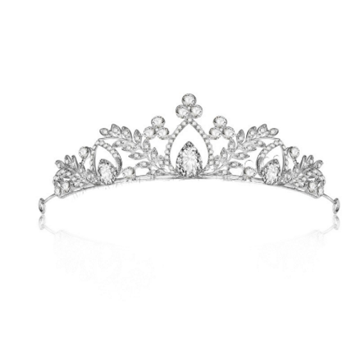 Kristall bröllop hår krona tiara