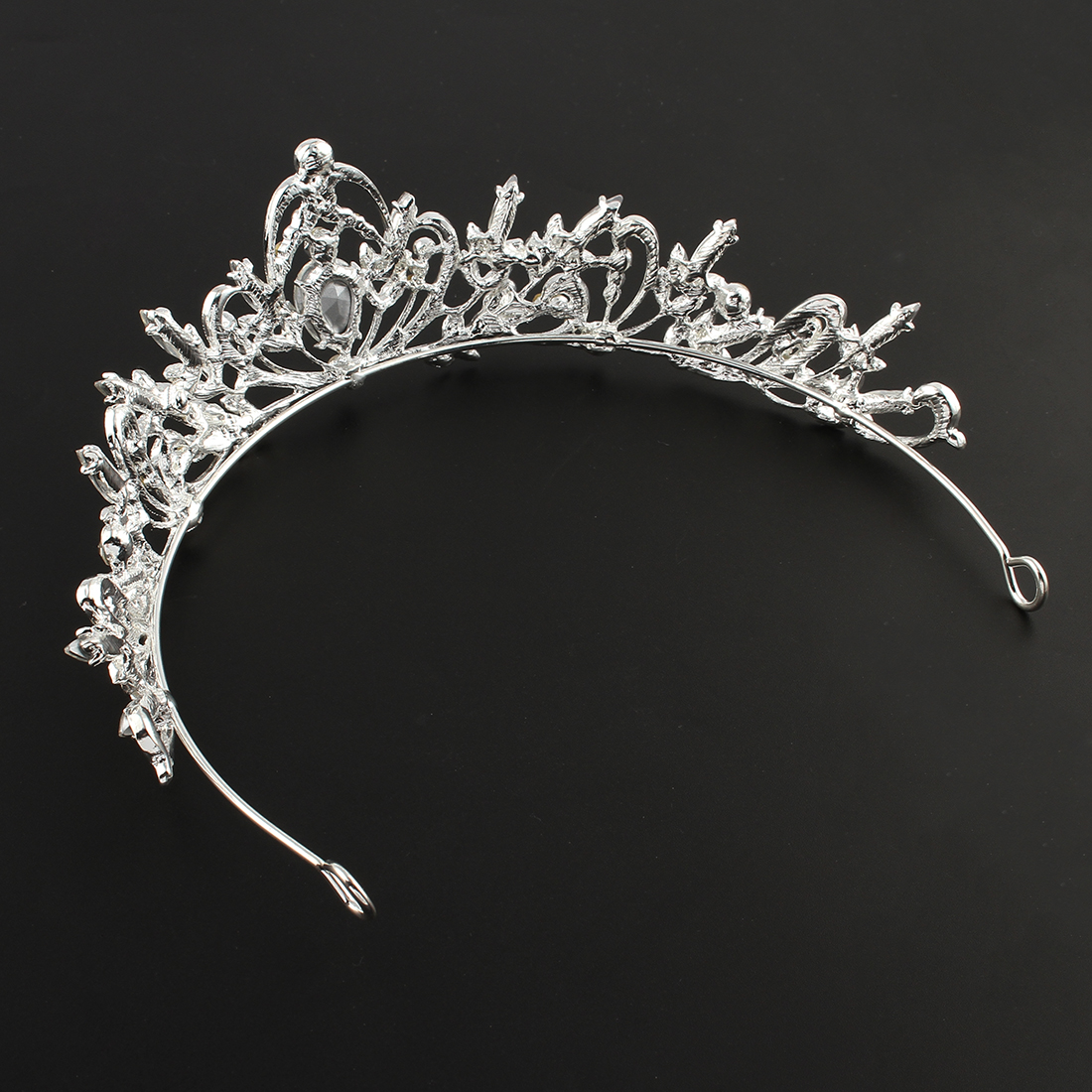 Kristall bröllop hår krona tiara - 4