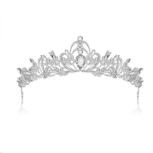 Kristall bröllop hår krona tiara