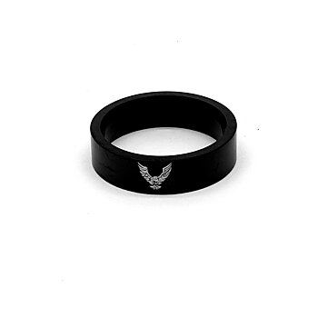 Rostfritt stål ring 6mm svart