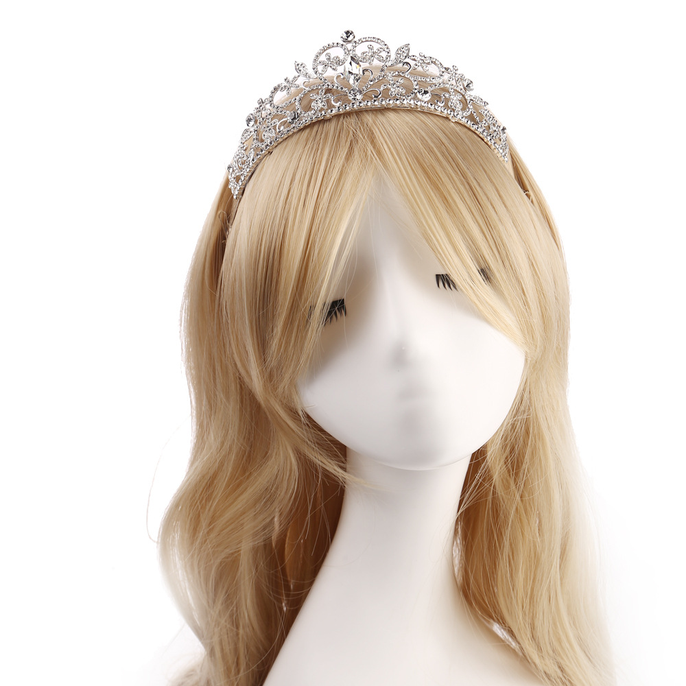 Kristall bröllop hår krona tiara - 2
