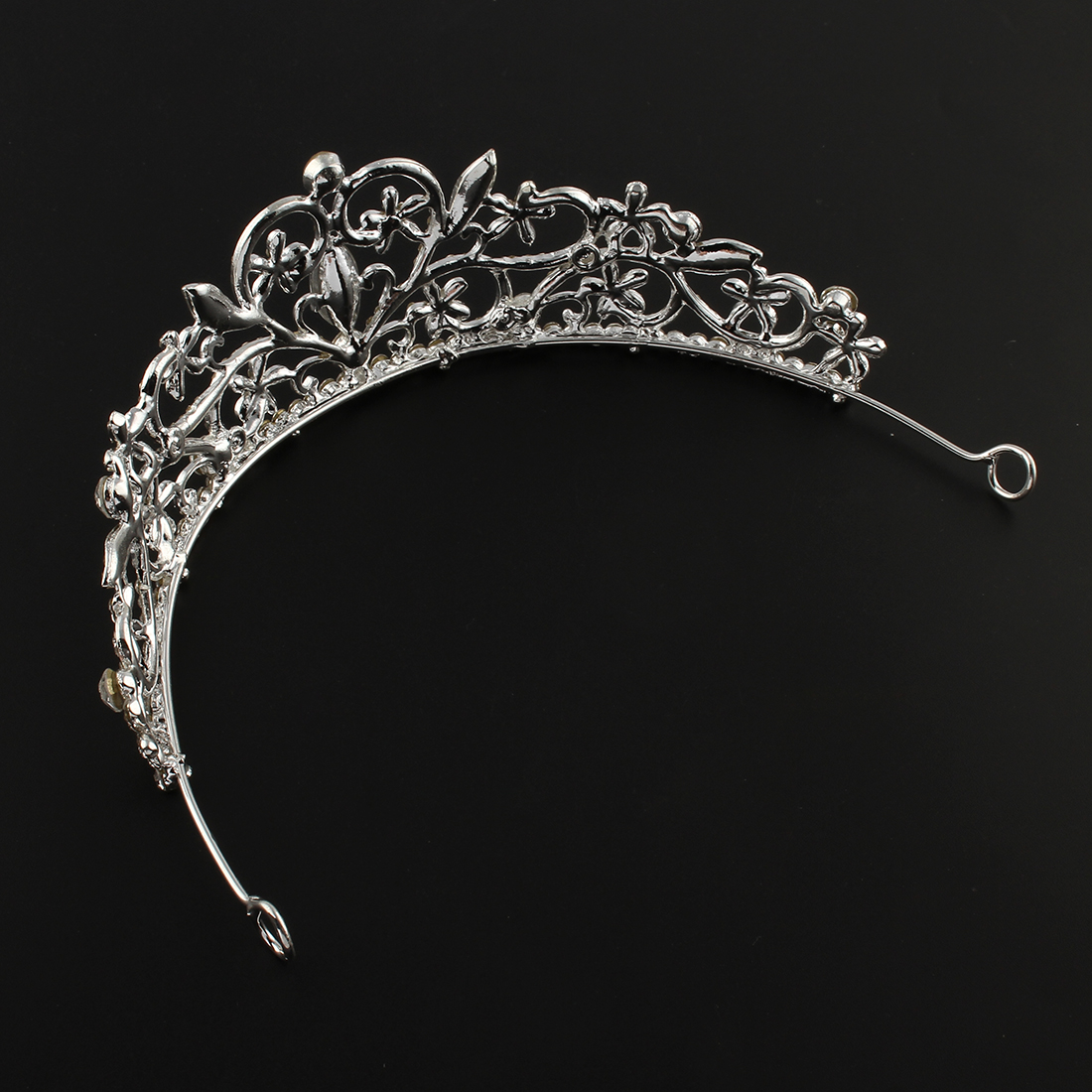 Kristall bröllop hår krona tiara - 5