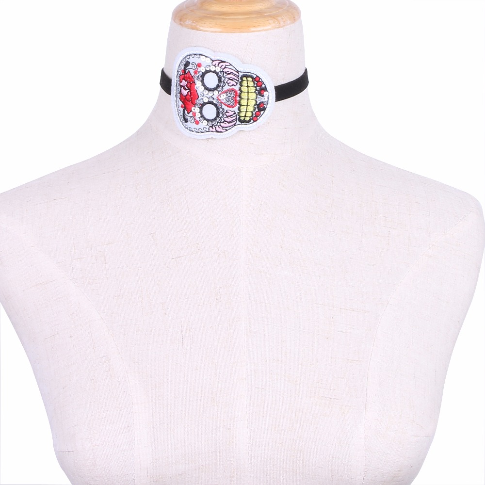 Halsband choker Skalle - 4