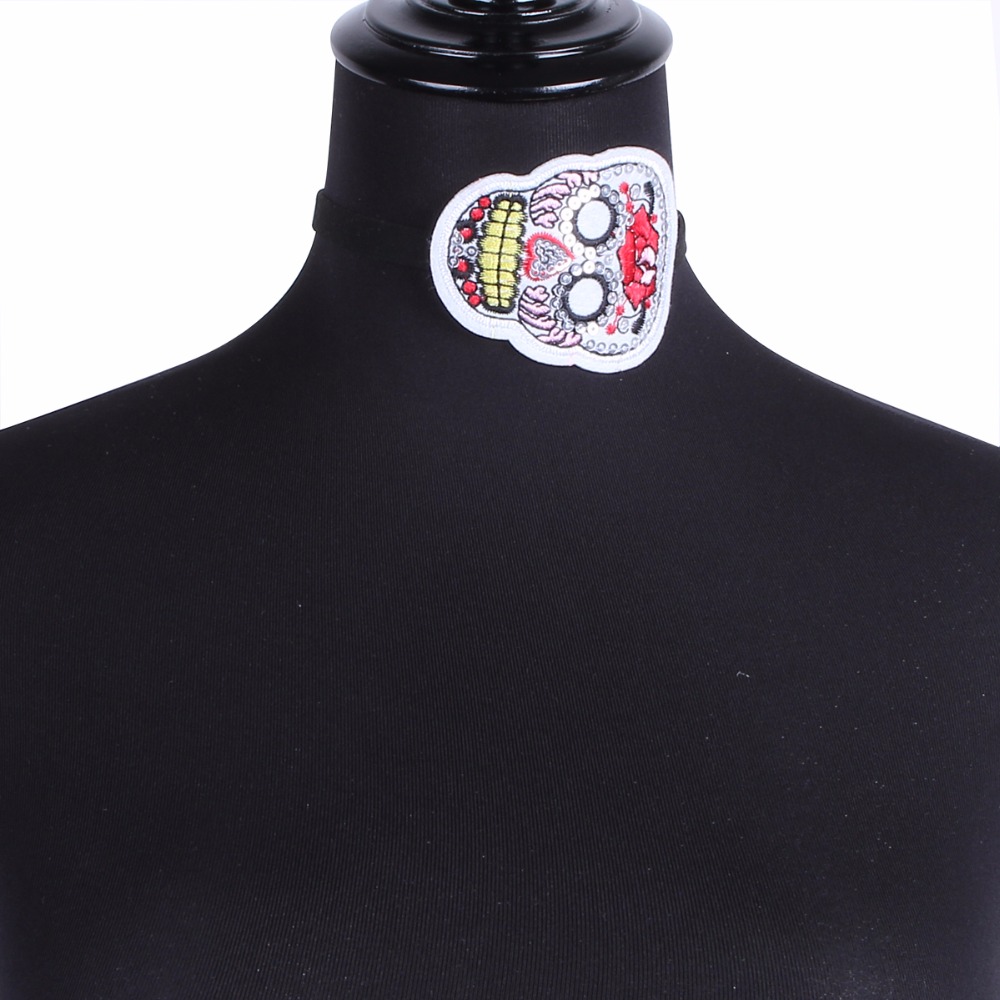 Halsband choker Skalle - 3