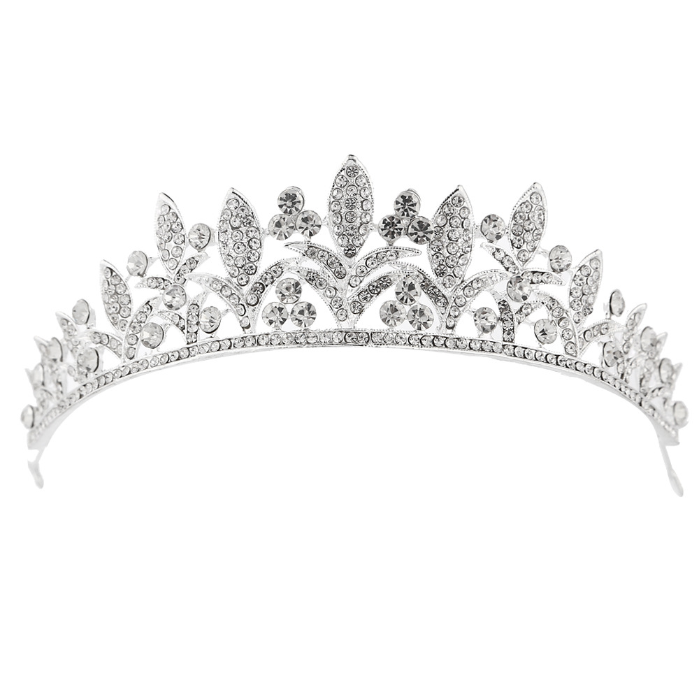 Kristall bröllop hår krona tiara