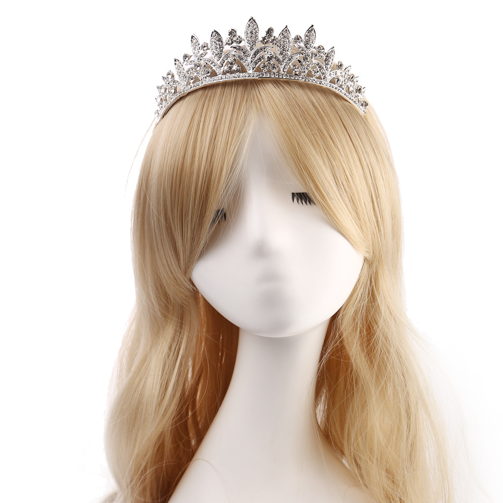 Kristall bröllop hår krona tiara - 2