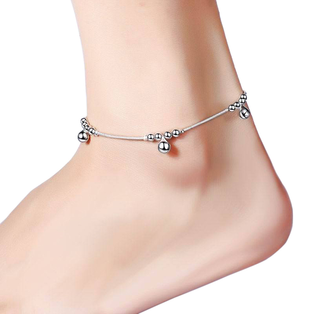 Silverpläterad fot kedja fotlänk armband 