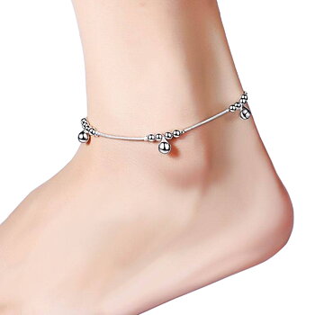 Silverpläterad fot kedja fotlänk armband 