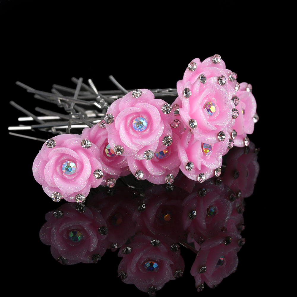 Hårnålar Bröllop ros blomma 18ST PACK - 4
