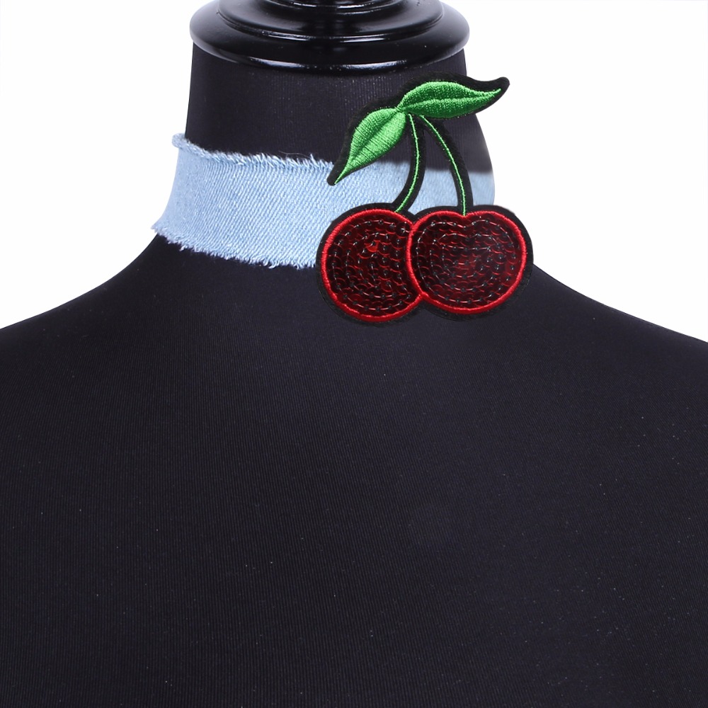 Halsband choker Blå jeans - 4