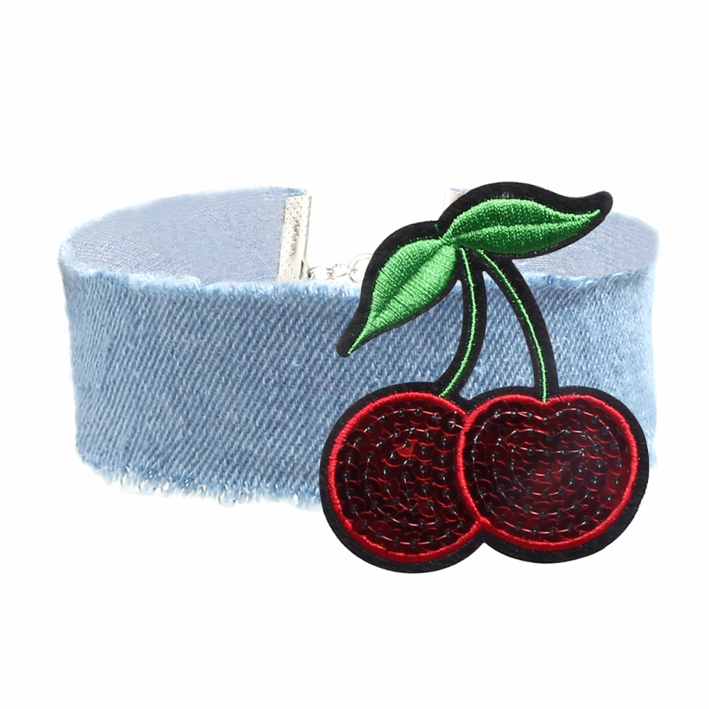 Halsband choker Blå jeans