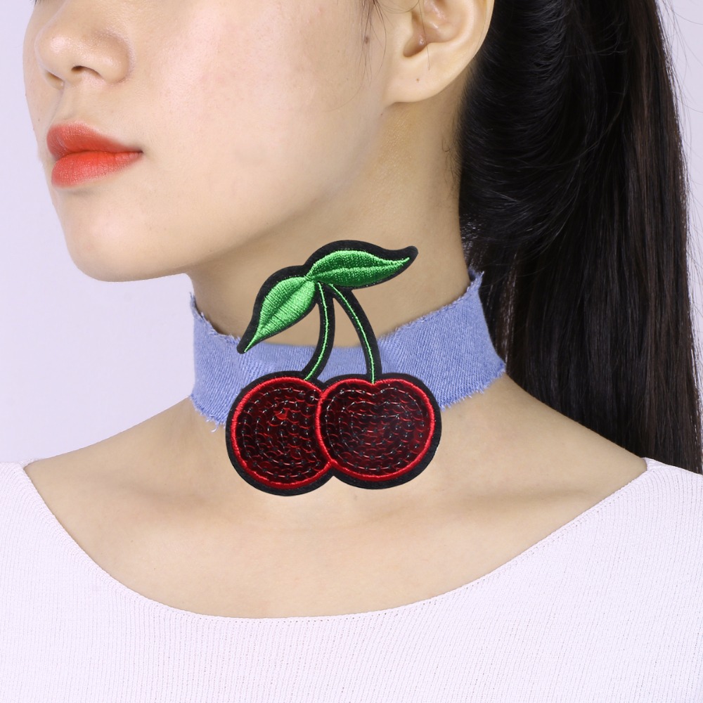 Halsband choker Blå jeans - 6