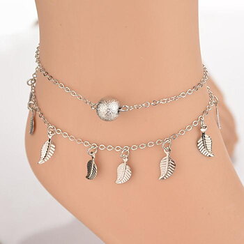 Fotlänk  armband  GULD/SILVER