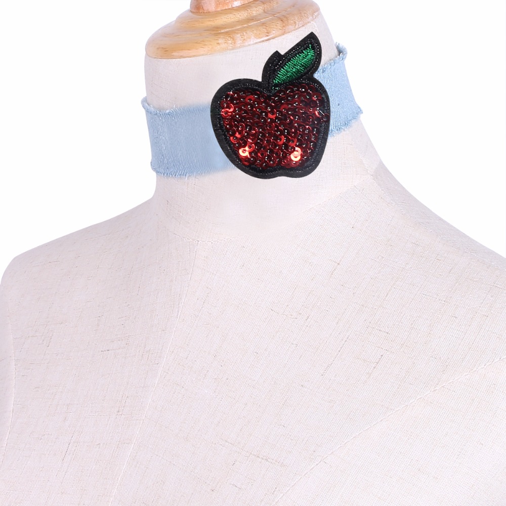 Halsband choker blå jeans - 6